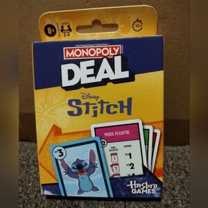 Disney Monopoly Deal Stitch Card Game - Yellow and Blue